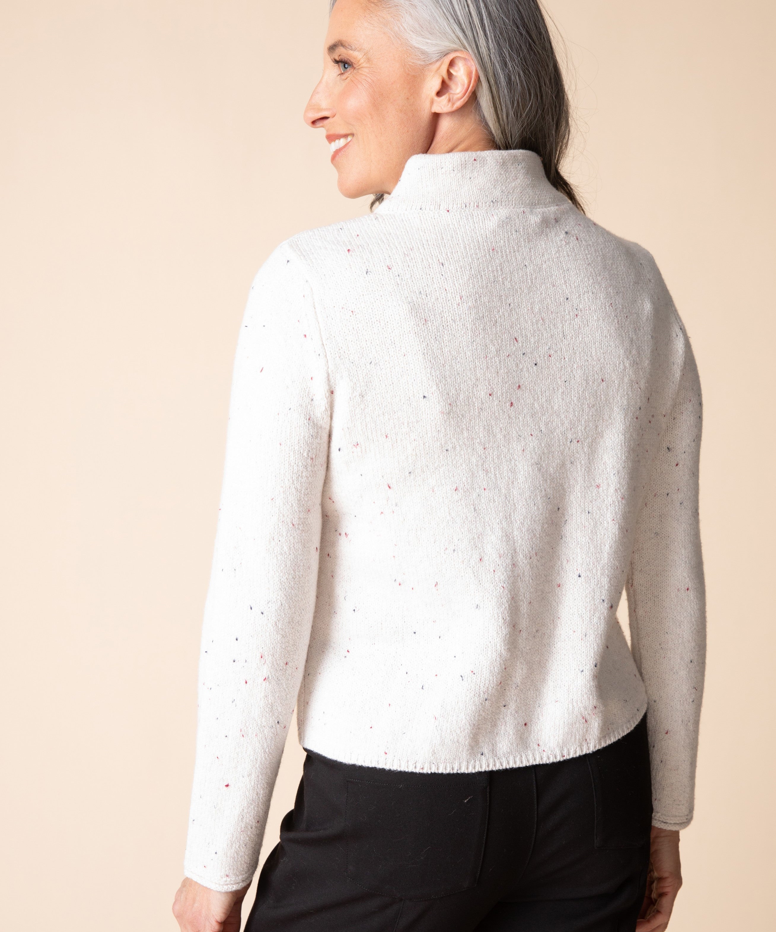 Harvest Tweed Birchwood Cardi - Winter White