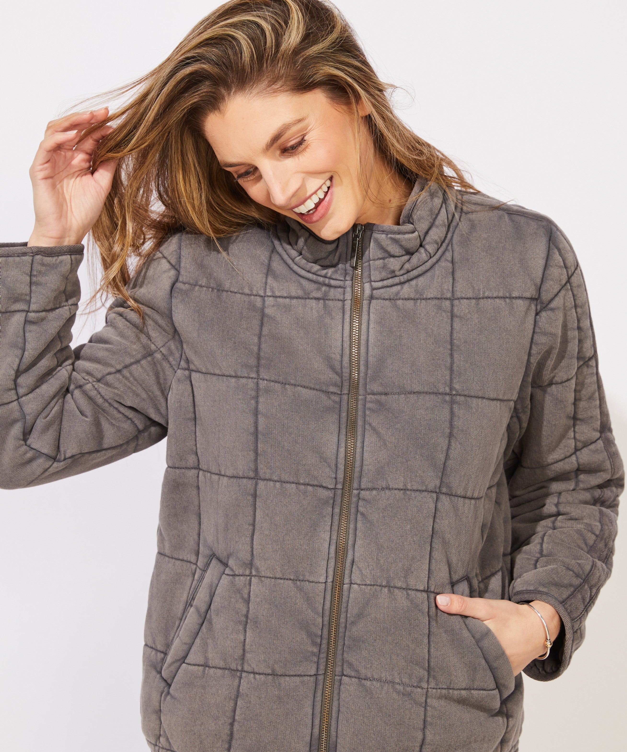 Washed Quilt Hillside Jacket - Volcano