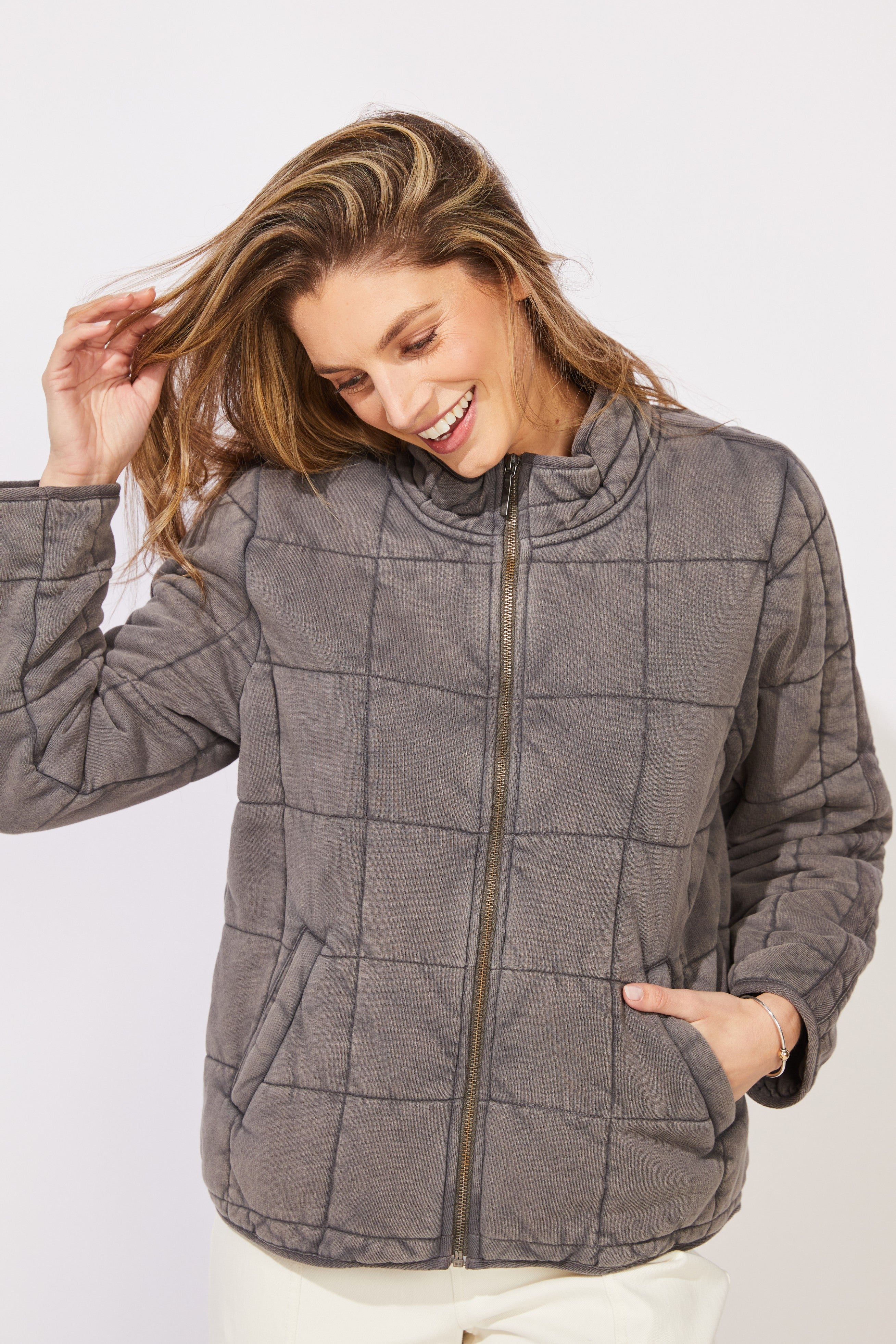 Washed Quilt Hillside Jacket - Volcano
