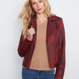 Vintage Faux Leather Merlot