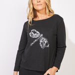 Destination Dragonfly Boxy Tee - Black
