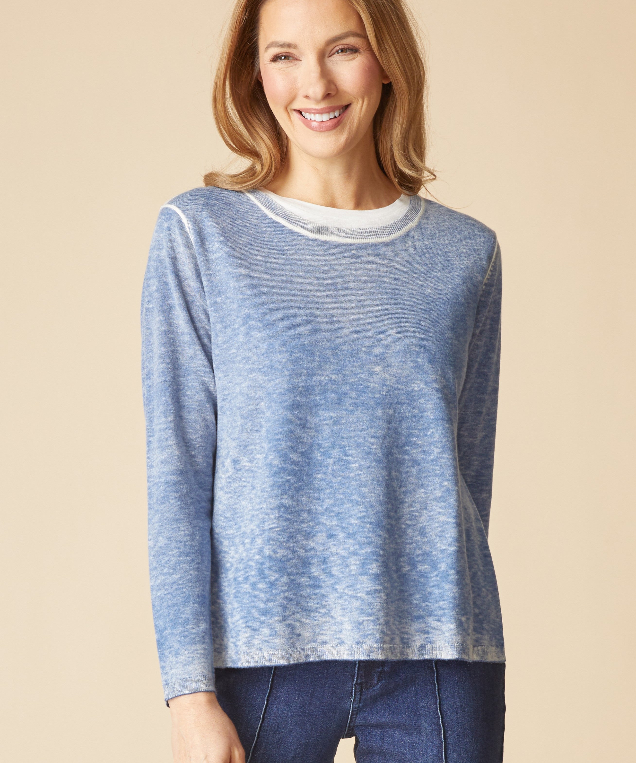 Layered Looks Sweater - Tide