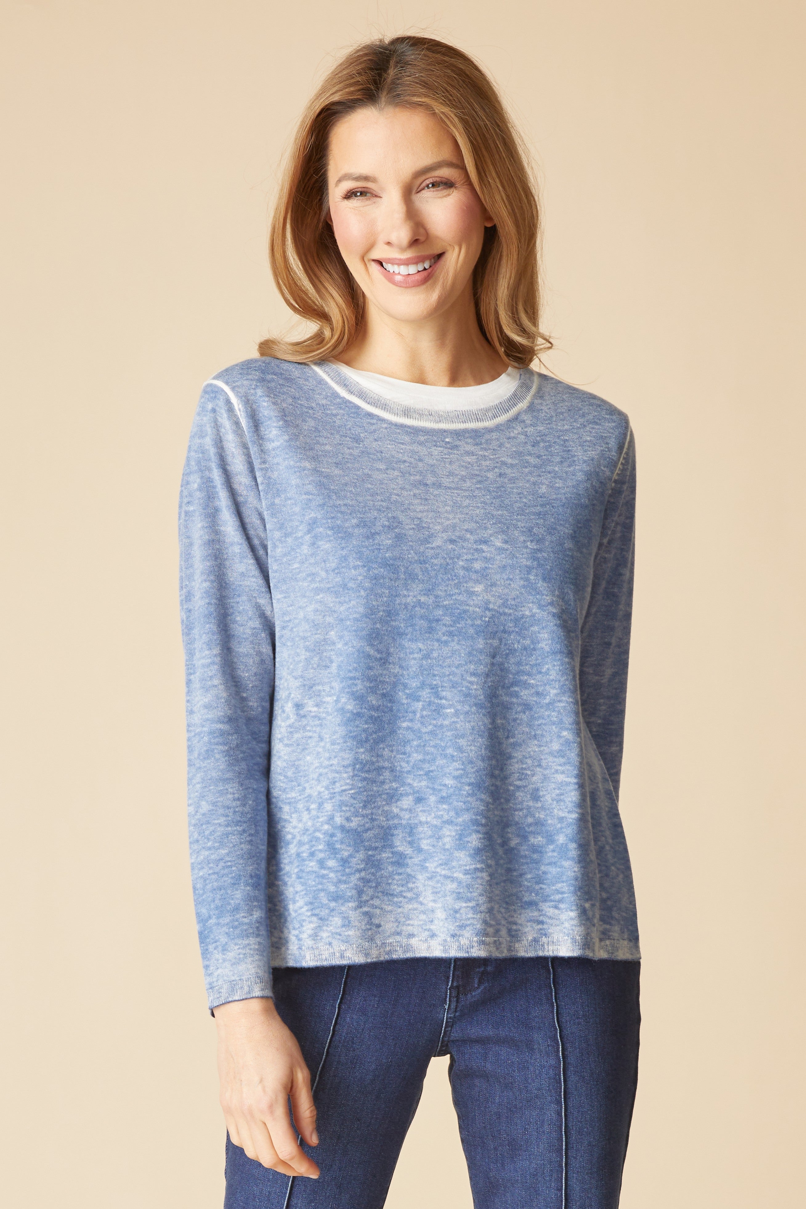 Layered Looks Sweater - Tide