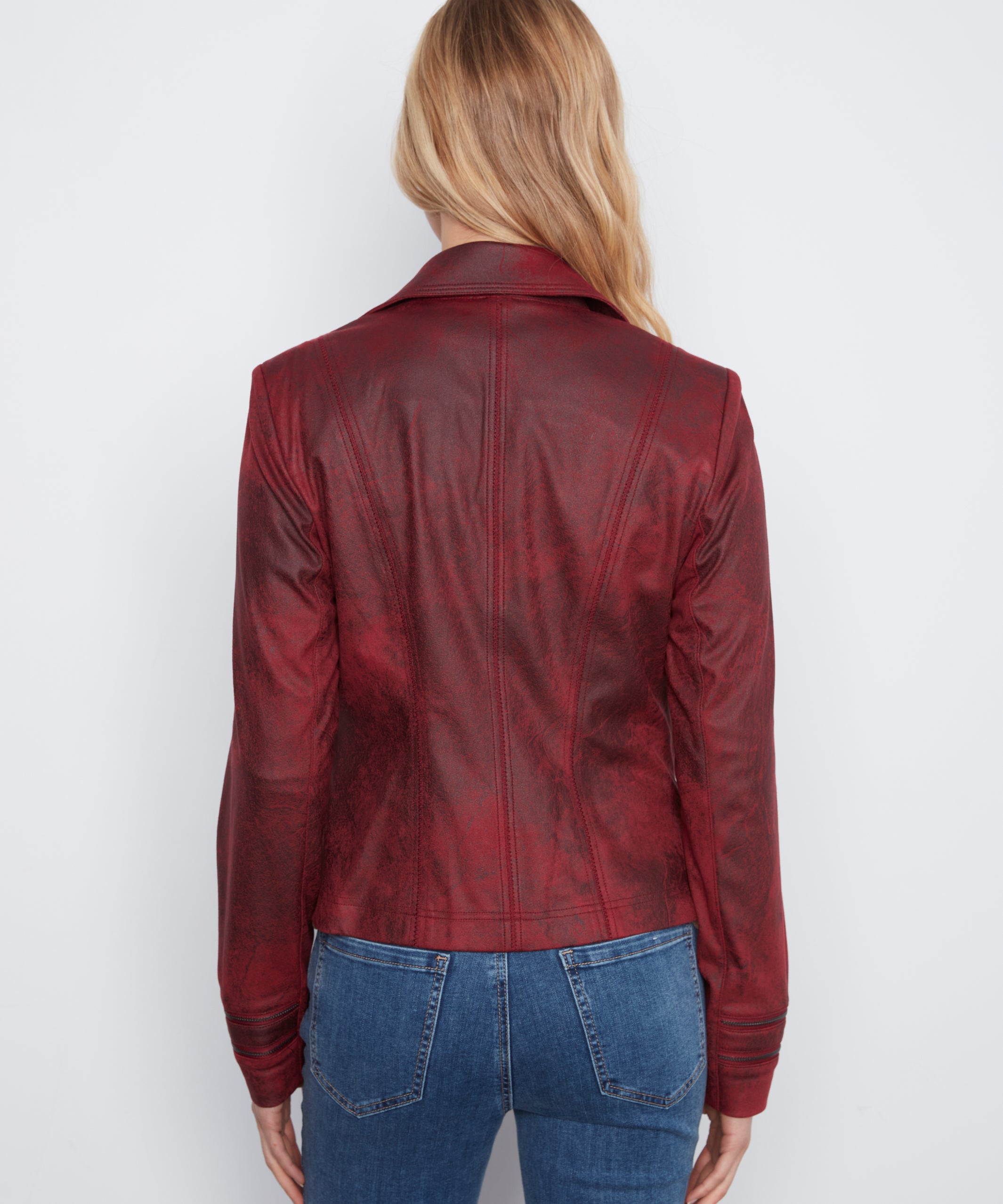 Vintage Faux Leather Merlot