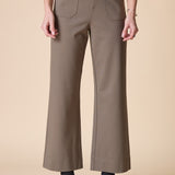 Luxe Ponte Flood Pant - Umber
