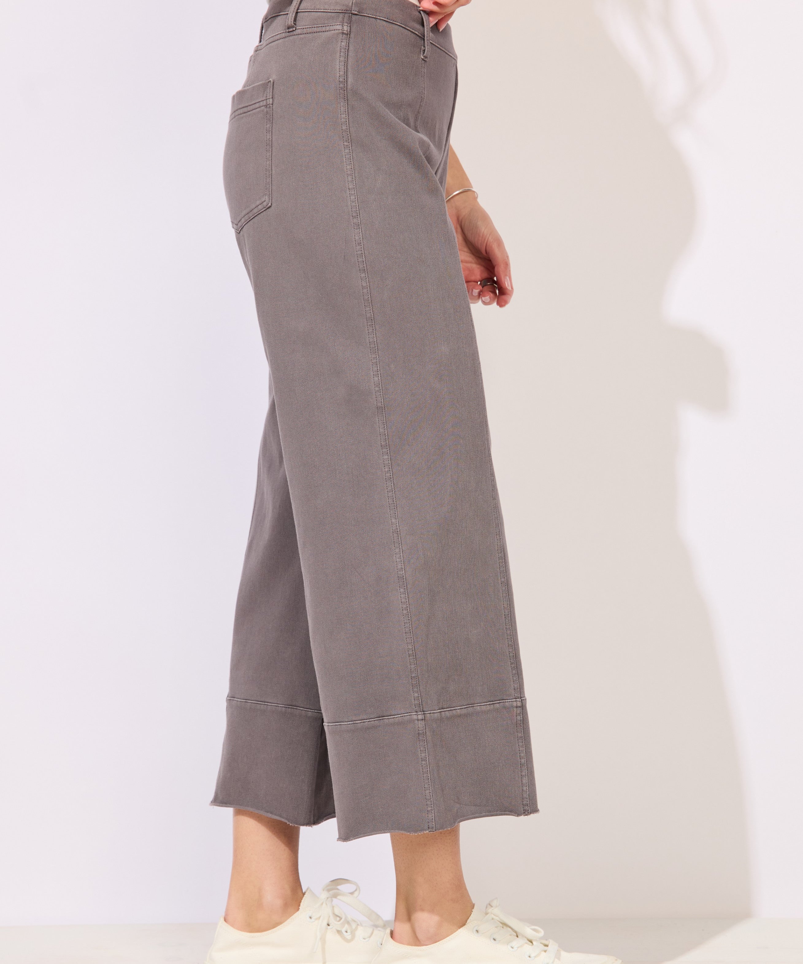 Knit Denim Crop Jean - Volcano
