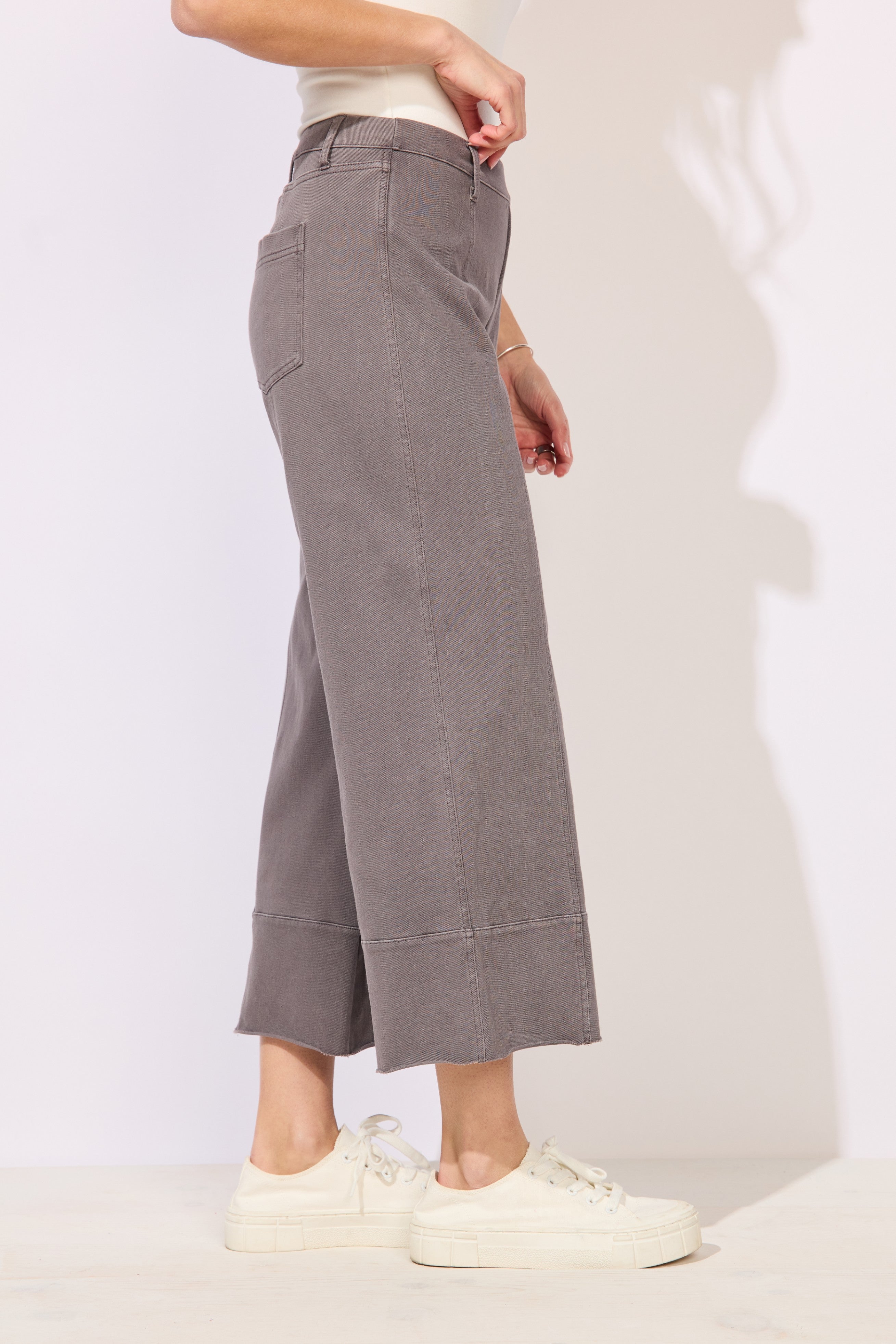 Knit Denim Crop Jean - Volcano
