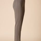 Luxe Ponte Seamed Pocket Pant - Umber