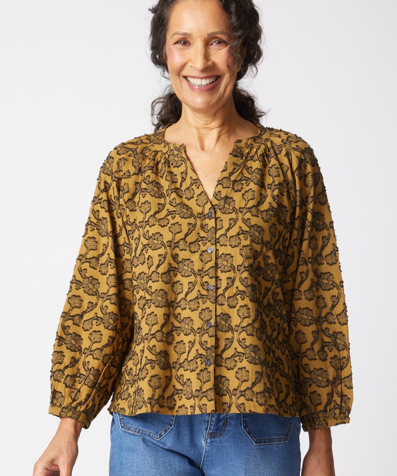 Floral Jacquard Romance Shirt - Habitat - 194451614654 - Sugar River Shoppe - 