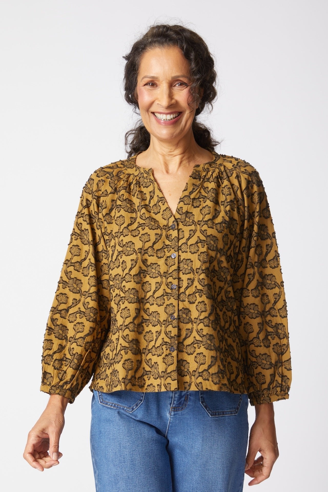 Floral Jacquard Romance Shirt - Habitat - 194451614654 - Sugar River Shoppe - 