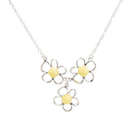 Flower Butterscotch Amber Sterling Silver Necklace - Amberman - 90643752 - Sugar River Shoppe - 