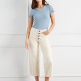 Front Button - Fly Crop Pants - Natural - Charlie B - 690178751202 - Sugar River Shoppe - 