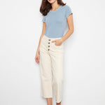 Front Button - Fly Crop Pants - Natural - Charlie B - 690178751202 - Sugar River Shoppe - 