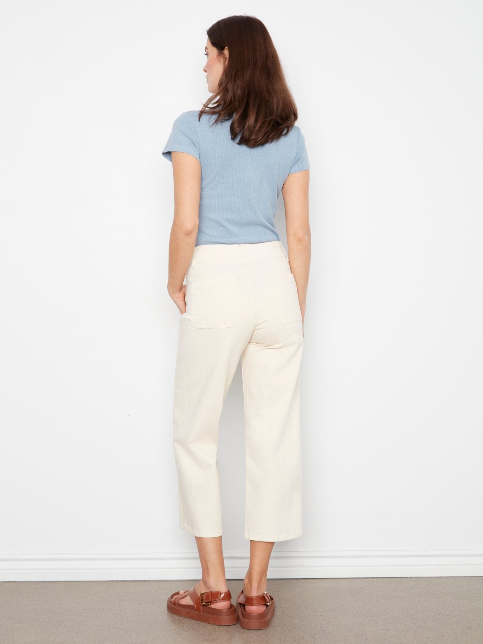 Front Button - Fly Crop Pants - Natural - Charlie B - 690178751202 - Sugar River Shoppe - 