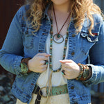 Frosted African Turquoise and Wood Stretch Bracelet - The Jewelry Junkie - 676327716100 - Sugar River Shoppe - 