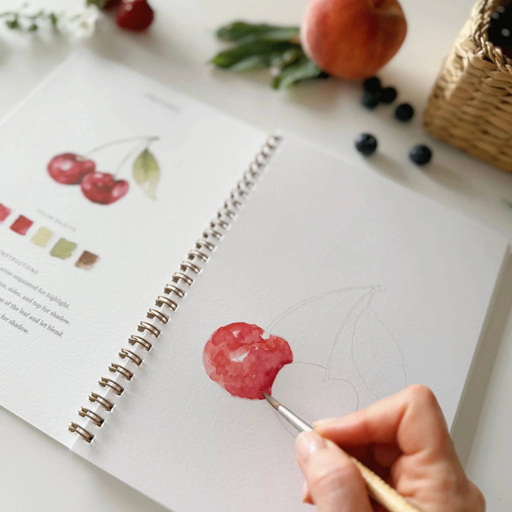 Fruit watercolor workbook - emily lex studio - 810139740674 - Sugar River Shoppe - 