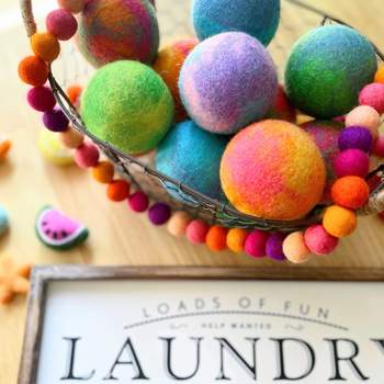 Galaxy Tie Dye Eco Wool Dryer Balls - Hippie - Friendsheep - 722698949125 - Sugar River Shoppe - 