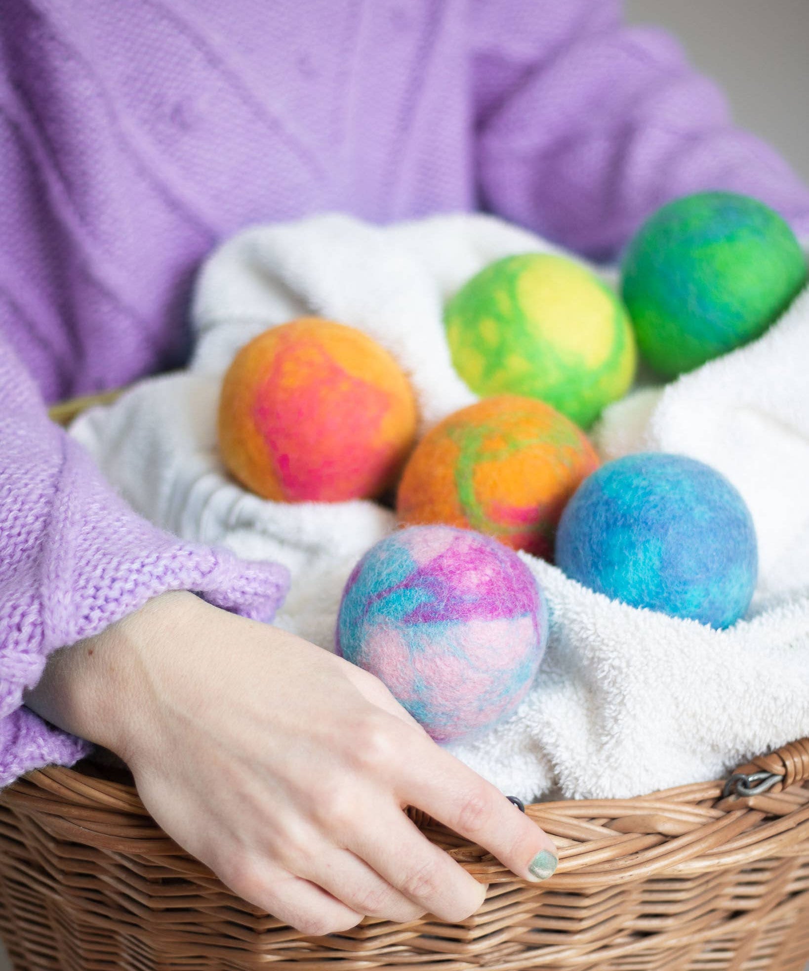 Galaxy Tie Dye Eco Wool Dryer Balls - Hippie - Friendsheep - 722698949125 - Sugar River Shoppe - 