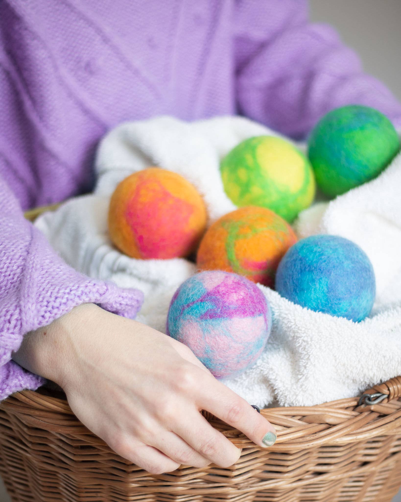 Galaxy Tie Dye Eco Wool Dryer Balls - Hippie - Friendsheep - 722698949125 - Sugar River Shoppe - 