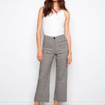 Gingham Cropped Linen Blend Pants - Charlie B - 690178714184 - Sugar River Shoppe - 