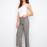 Gingham Cropped Linen Blend Pants - Charlie B - 690178714184 - Sugar River Shoppe - 