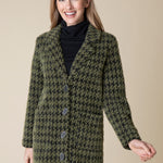 Chenille Houndstooth Car Coat - Sugar River Shoppe