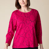 Circle Knit Jacquard Boxy Crew - Sugar River Shoppe
