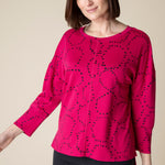 Circle Knit Jacquard Boxy Crew - Sugar River Shoppe