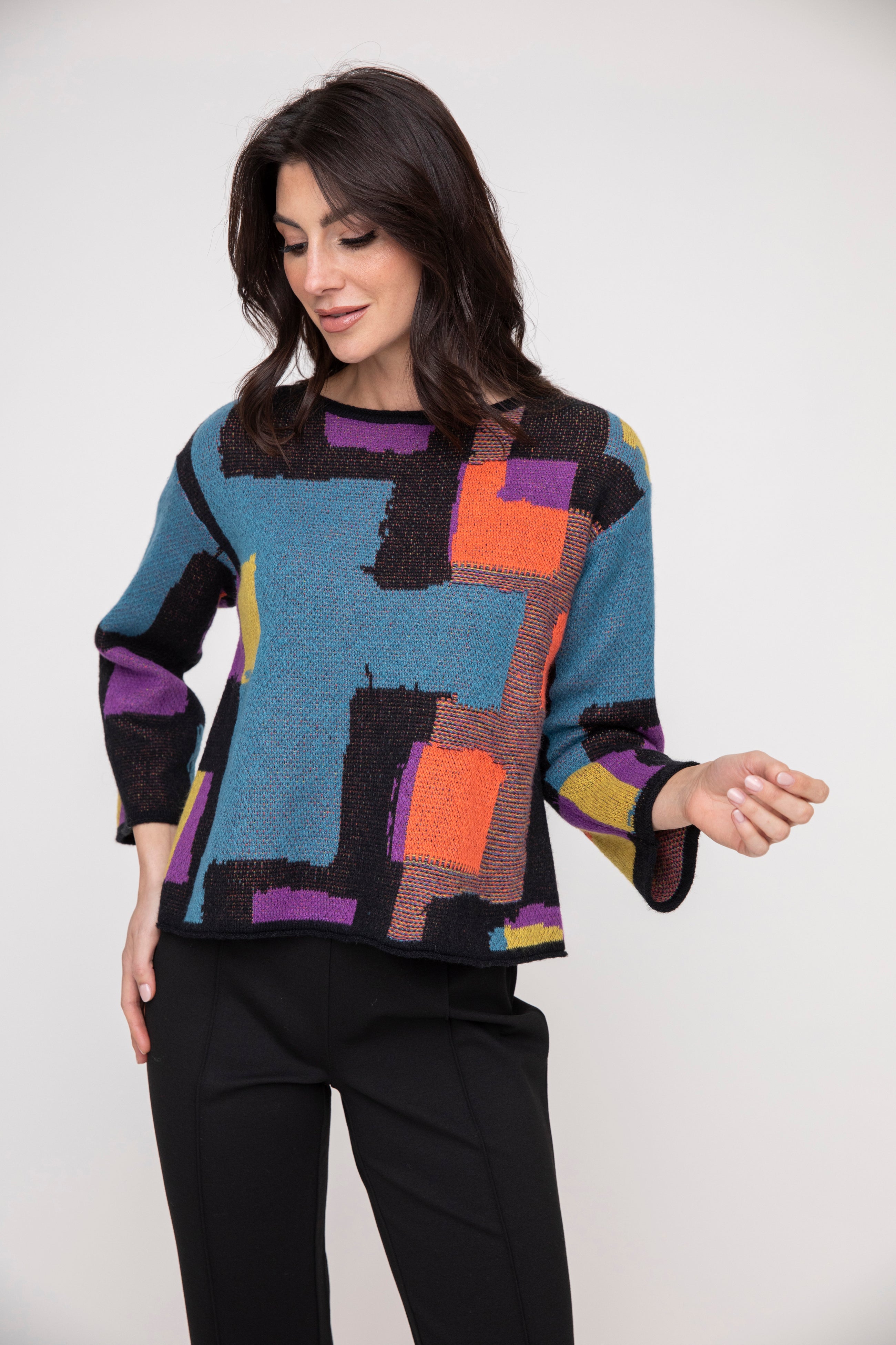 Collage Swing Pullover - Sugar River Shoppe