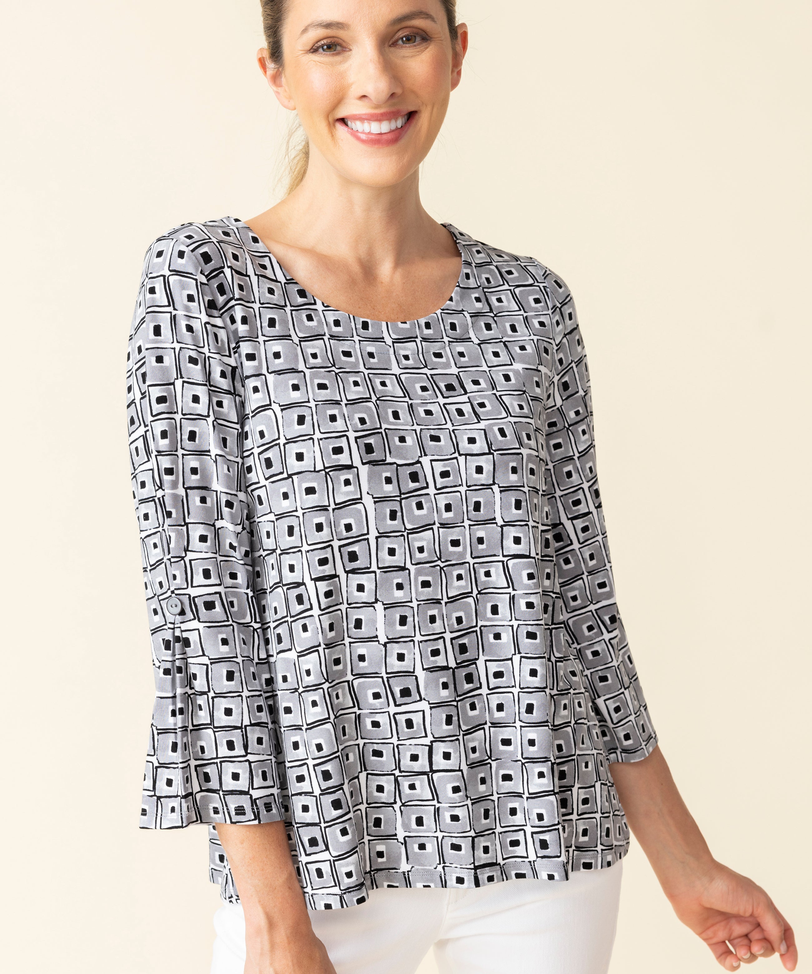 Core Travel Cubism Pleated Sleeve Tee - Sugar River Shoppe