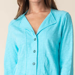 Cotton Pebble Rolled Edge Cardigan - Sugar River Shoppe