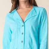 Cotton Pebble Rolled Edge Cardigan - Sugar River Shoppe