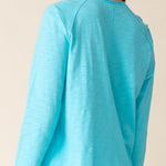 Cotton Pebble Rolled Edge Cardigan - Sugar River Shoppe