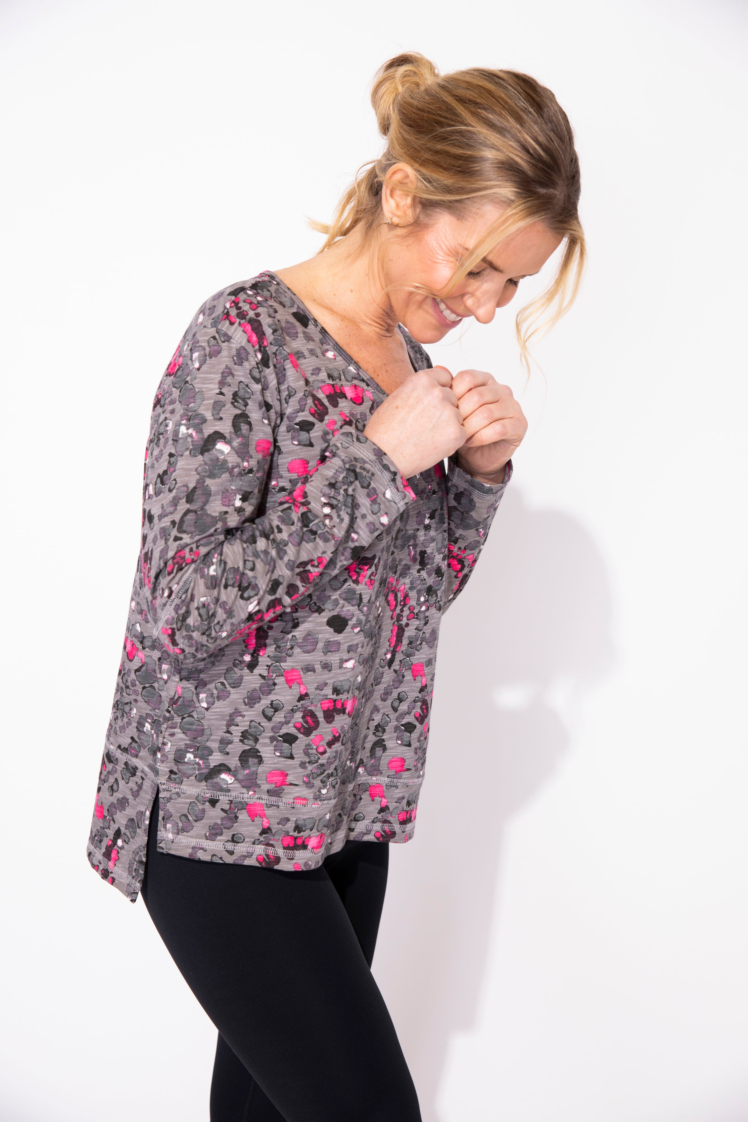 Cotton Slub Kaleidescope High Lo Tee - Sugar River Shoppe