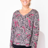 Cotton Slub Kaleidescope High Lo Tee - Sugar River Shoppe
