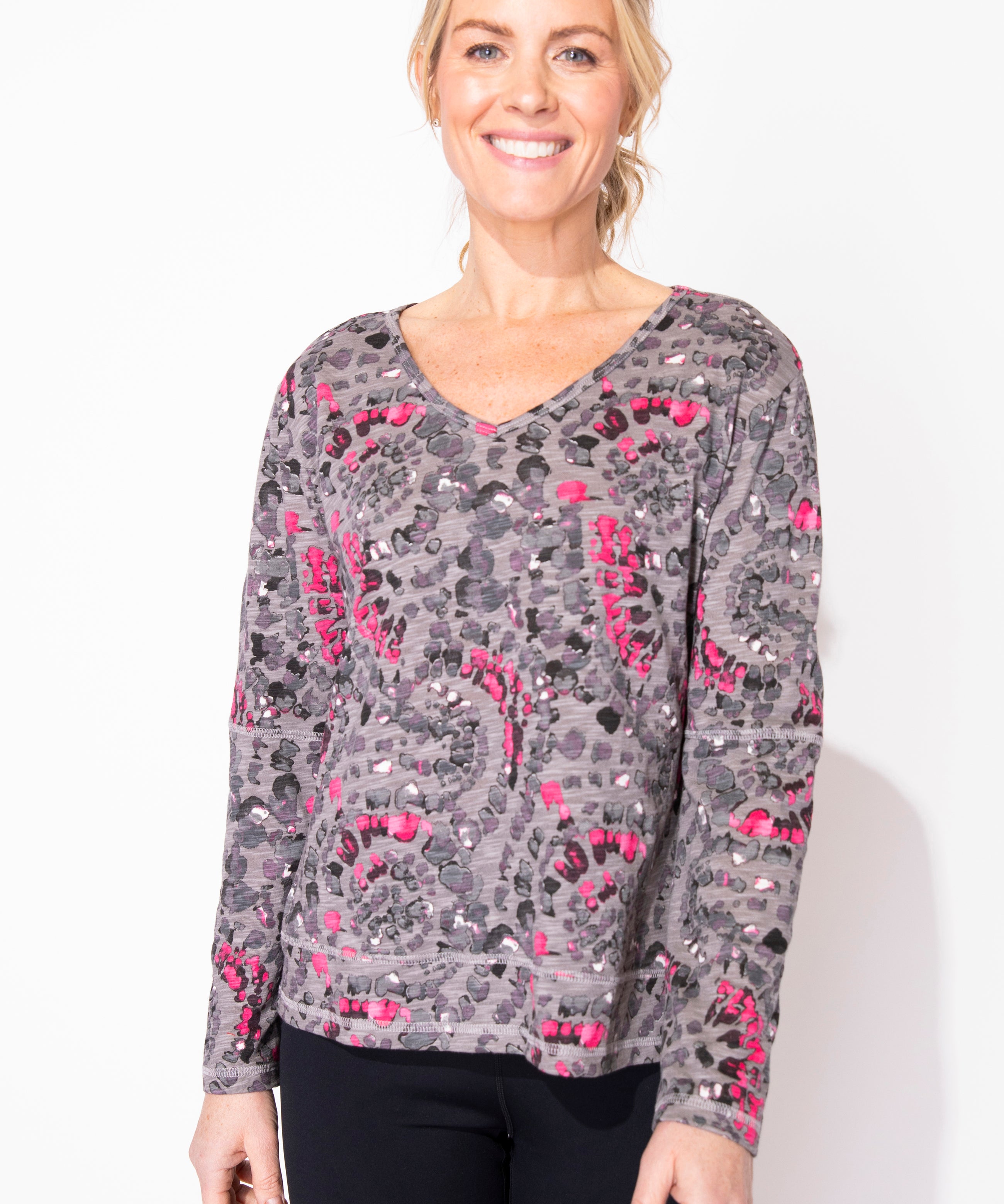 Cotton Slub Kaleidescope High Lo Tee - Sugar River Shoppe