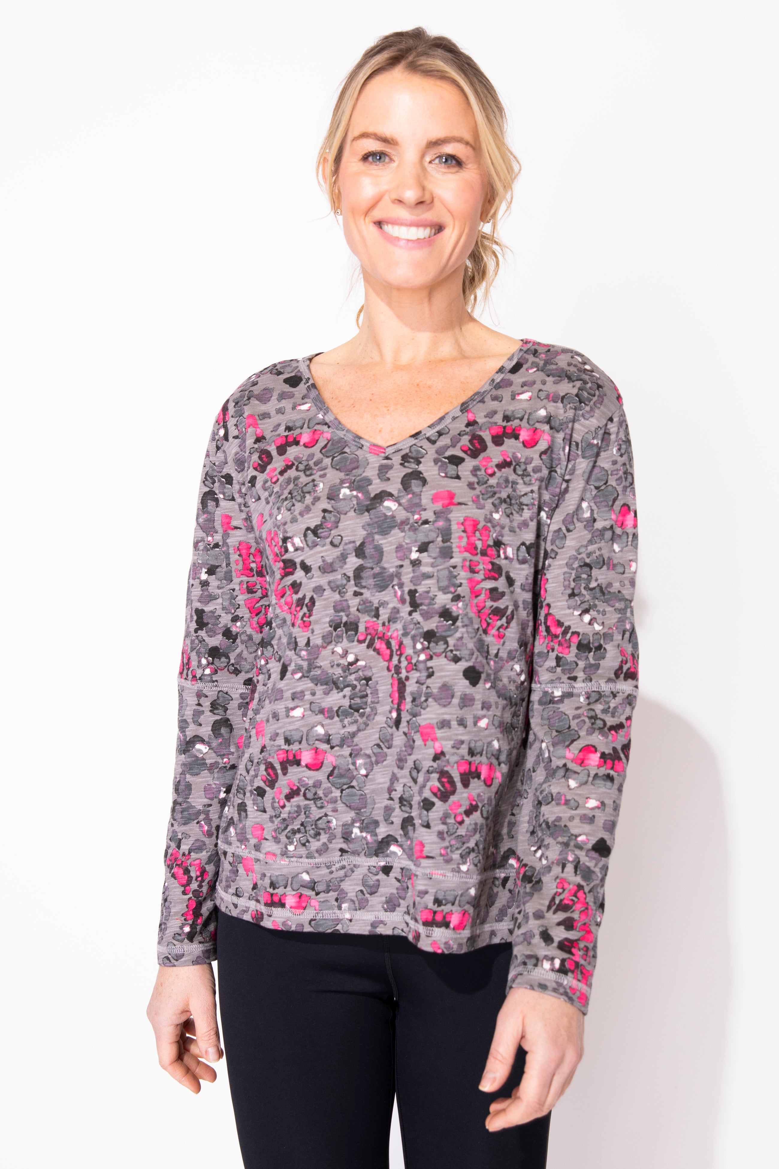 Cotton Slub Kaleidescope High Lo Tee - Sugar River Shoppe