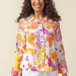 Crinkle Cotton Sunflower Flounce Jacket - Sugar River Shoppe