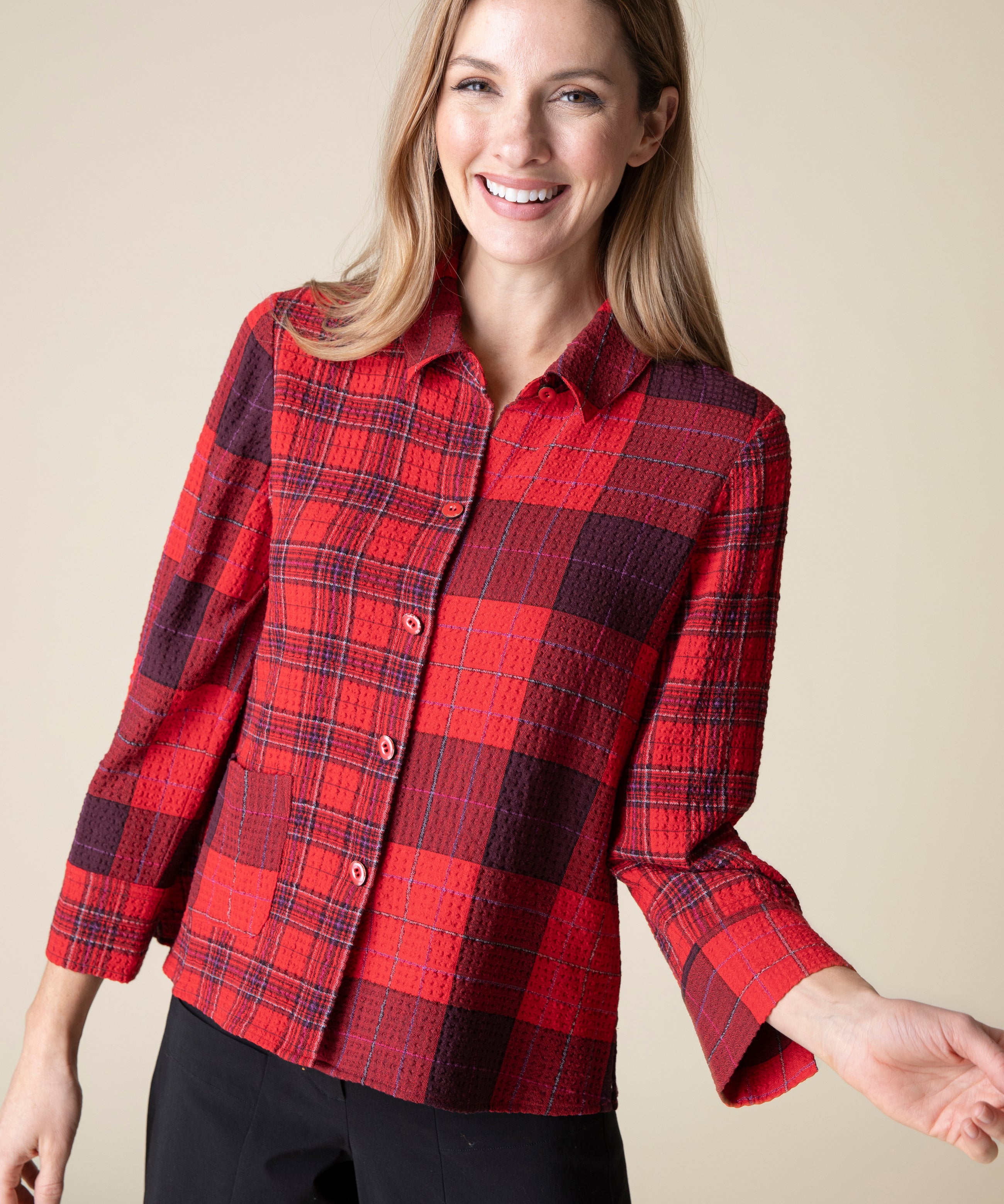 Gone Girl Plaid Mixed Shirt - Sugar River Shoppe