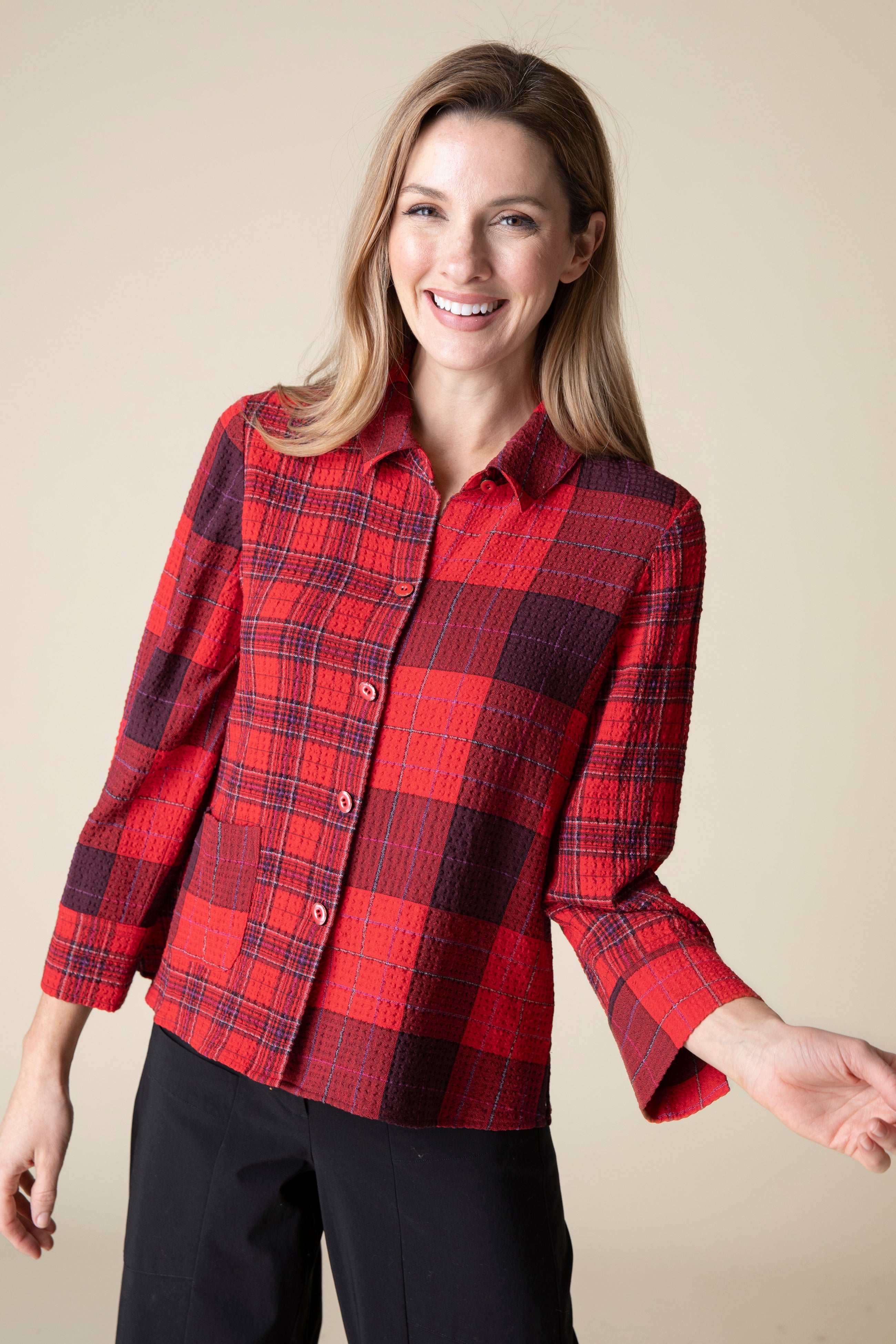 Gone Girl Plaid Mixed Shirt - Sugar River Shoppe