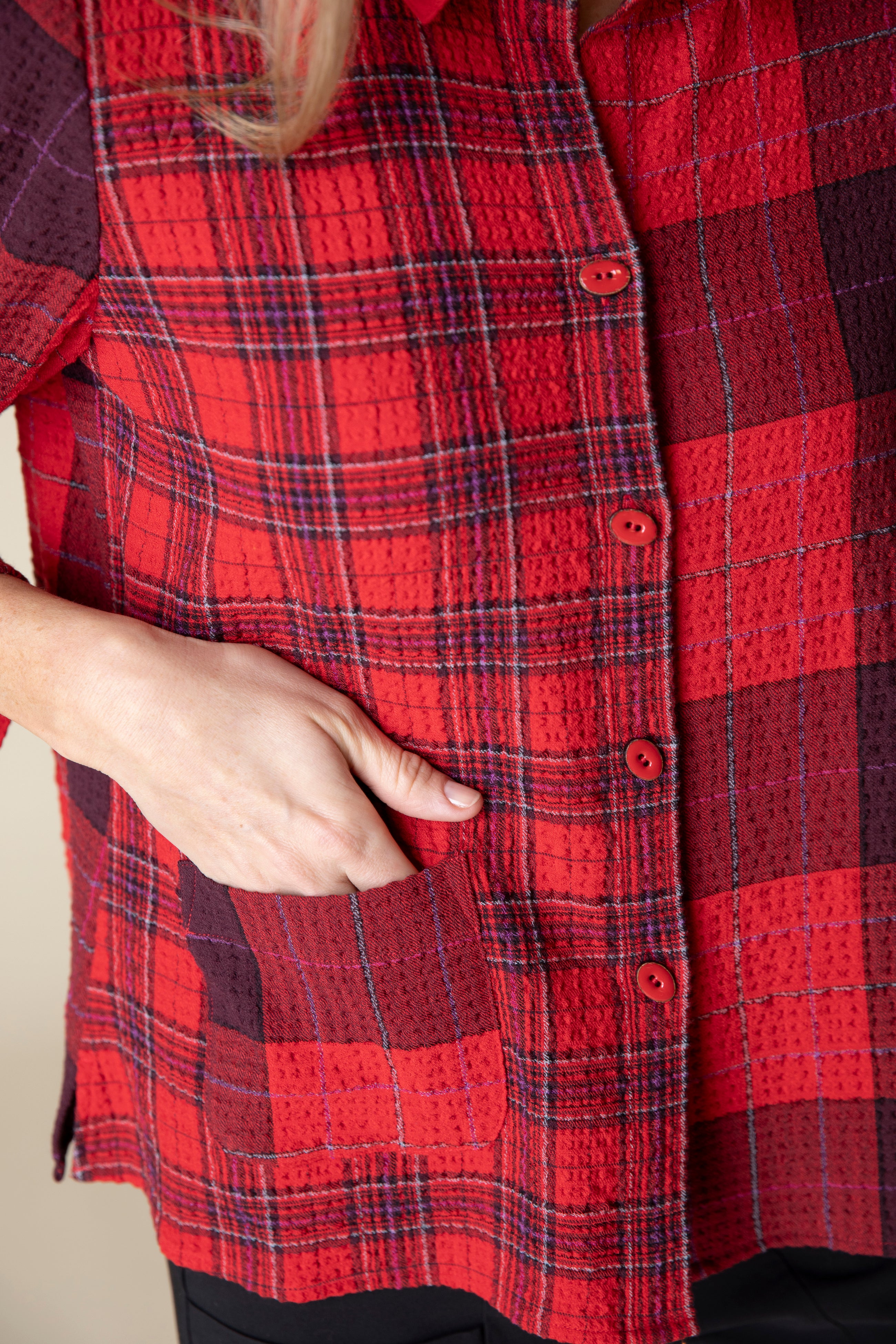 Gone Girl Plaid Mixed Shirt - Sugar River Shoppe