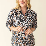 Linen Circle Hidden Placket Big Shirt - Sugar River Shoppe