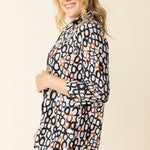 Linen Circle Hidden Placket Big Shirt - Sugar River Shoppe