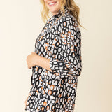 Linen Circle Hidden Placket Big Shirt - Sugar River Shoppe