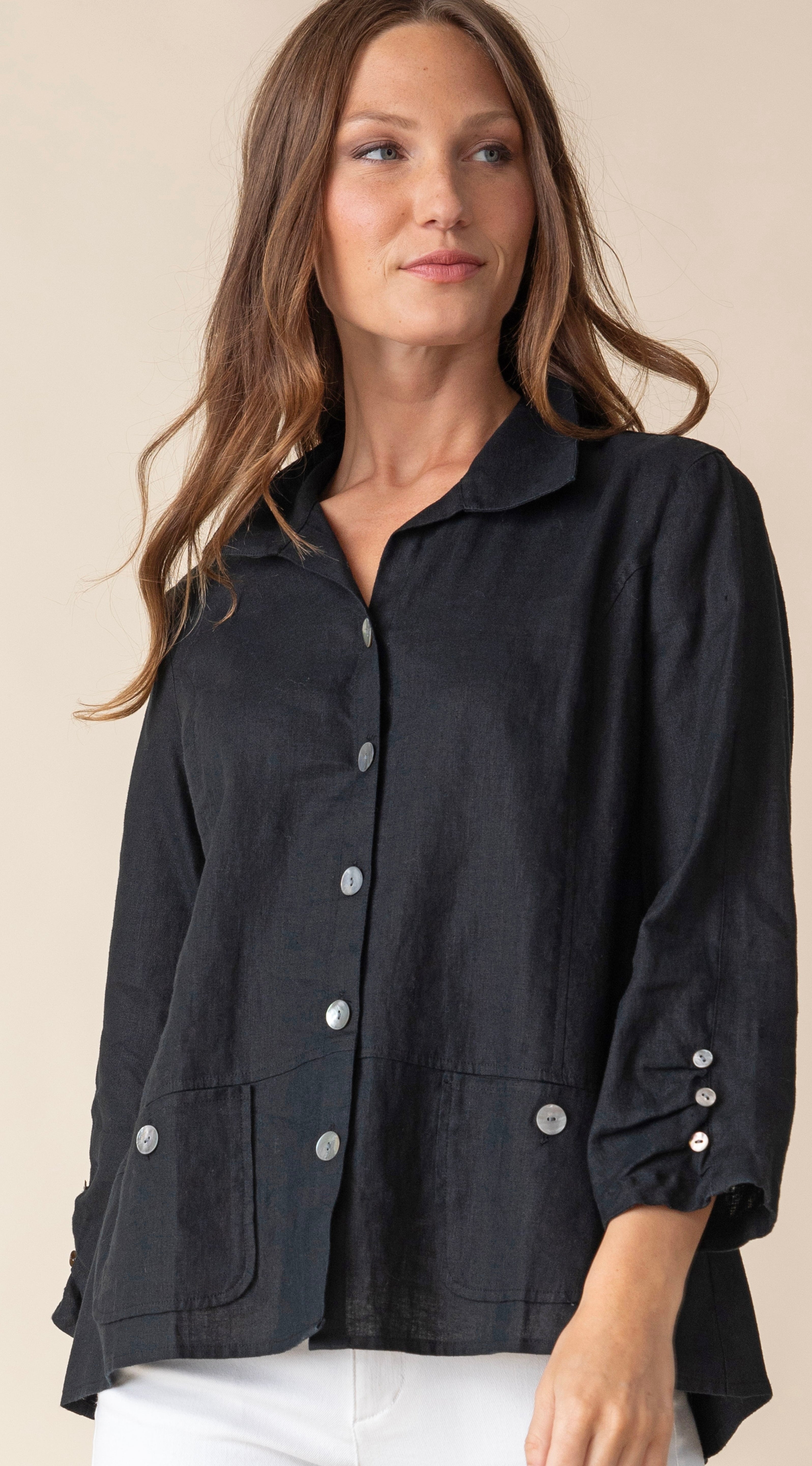 Linen Solid Favorite Shirt - Sugar River Shoppe