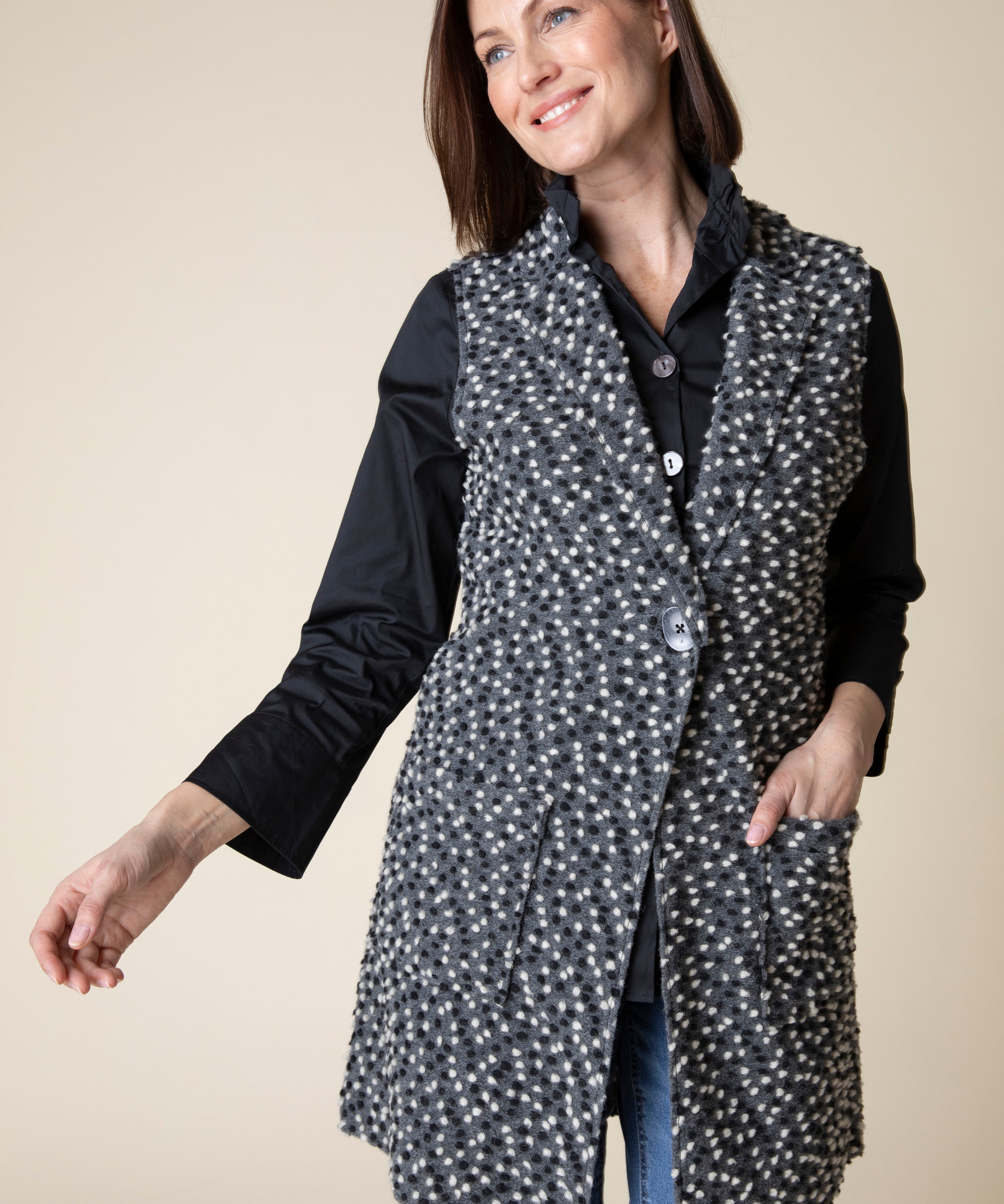 Lots of Dots Tunic Vest - Sugar River Shoppe