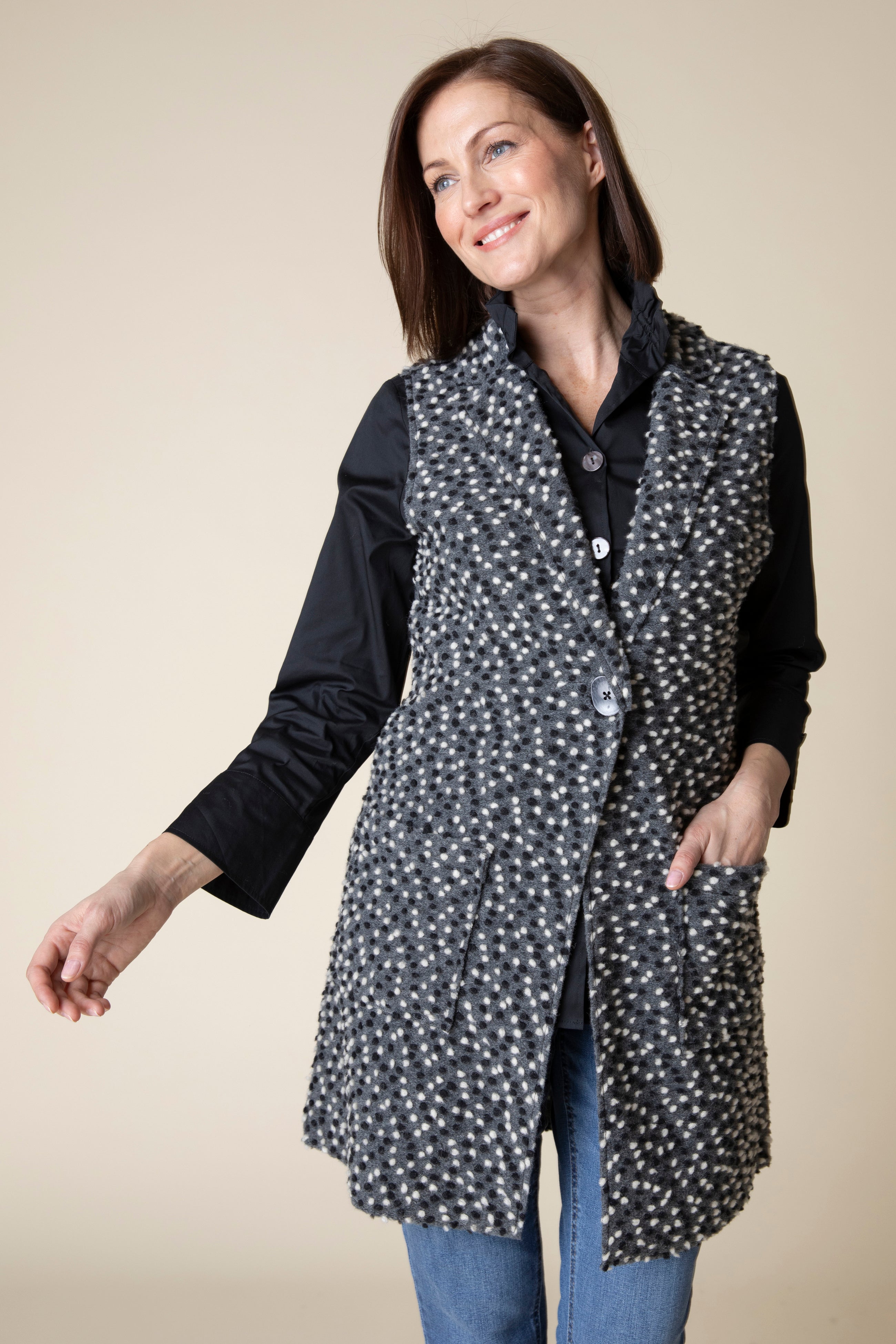 Lots of Dots Tunic Vest - Sugar River Shoppe