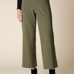 Luxe Ponte Stamped Floral Diamond Ankle Pant - Sugar River Shoppe