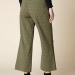 Luxe Ponte Stamped Floral Diamond Ankle Pant - Sugar River Shoppe