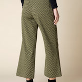 Luxe Ponte Stamped Floral Diamond Ankle Pant - Sugar River Shoppe